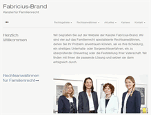 Tablet Screenshot of fabricius-brand.de